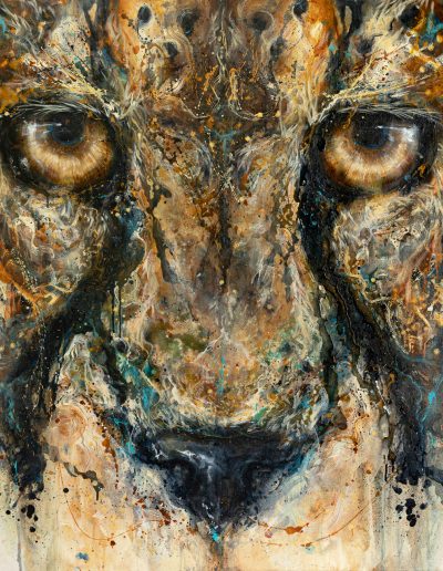 Cheetah_120 x 100 cm_Huile_sur_toile_brute_2024